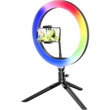 Kyrotech 10 Inch Rgb Ring Light Tripod 26 cm