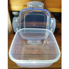 Yorulmaz Ambalaj Asude / 2400 ml Kare Sızdırmaz Saklama Kabı / ASD072