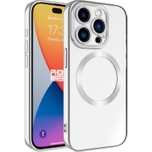 Voyo iPhone 15 Pro Max Magsafe Uyumlu Kenarları Renkli Silikon Kılıf