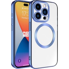 Voyo iPhone 15 Pro Max Magsafe Uyumlu Kenarları Renkli Silikon Kılıf