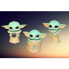 Elifeshop 3lü Star Wars The Mandalorian Grogu Baby Yoda Pop Stil Koleksiyon Figür Oyuncak Seti 3ü 1 Arada