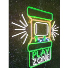 Play Zone Gamer Neon LED Dekoratif AYDINLATMA(55X45CM)