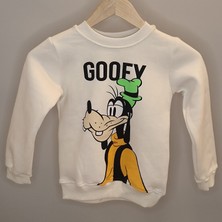 Modarvi Goofy Baskılı Şardonlu Beyaz Yeşil Kışlık Erkek Çocuk Takım