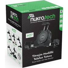 Nukrotech M27 Ayna Dibi Bağlantılı Titreşim Modüllü Telefon Tutucu