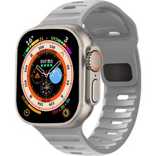 Gregoss Apple Watch 42 44 45 49 mm Ultra 2 Yumuşak Silikon  Ayarlanabilir Spor Kordon