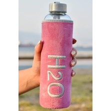 H2o Peluş Kılıflı Cam Matara 600ML