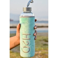 H2o Peluş Kılıflı Cam Matara 600ML