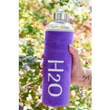 H2o Peluş Kılıflı Cam Matara 600ML