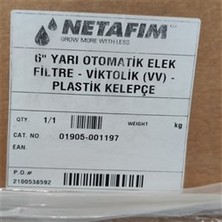 Netafim Yarı Otomatik Ikiz Plastik Elek Filtre 6'' Screen Guard Viktolik Bağlantılı