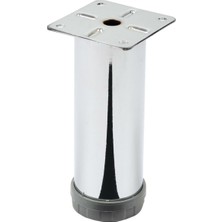 ŞENEL Yapı Market 10 cm Metal Mobilya Kanepe Baza Koltuk Metal Destek Ayağı Ayarlanabilir Krom Ayak 42 mm