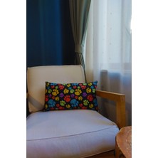 Özel Seri Pati Desenli Dikdörtgen Çift Taraf Dijital Baskı Dekoratif Kırlent Yastık 50X30