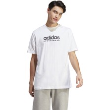 adidas Beyaz Erkek Yuvarlak Yaka Regular Fit T-Shirt IC9821-M All Szn G T       Whı