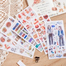 Luoxinguo U 3 Yaprak/paket Kawaii Washi Çıkartmalar Bitki Hayvan Gıda Mermi Günlüğü Çıkartmalar Albümü Çıkartmalar Etiket Scrapbooking Kırtasiye (Yurt Dışından)