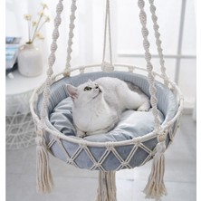 Hanyang Püsküller Kedi Hamak Pencere Makrome Büyük 40X120 cm Sevimli Pet Kedi Yatakları Kedi Evi Çadır Yavru Kedi Aksesuarları Kedi Oyuncakları Yaka Topları (Yurt Dışından)