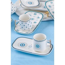 Acar Norma 6 Kişilik Porselen Türk Kahvesi Fincan Takımı 90 ml