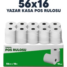 Coly Ambalaj 56 x 16 (10 PAKET 100 RULO) Termal Pos Rulosu Pos Kağıdı