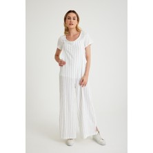 Barbora Günlük Askılı Bol Kesim Yazlık Kadın Tulum 5104ÇIZGILI