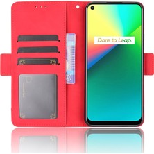 Seniee Oppo Realme 7i Kart Yuvalı Deri Cüzdan Telefon Kılıfı (Yurt Dışından)