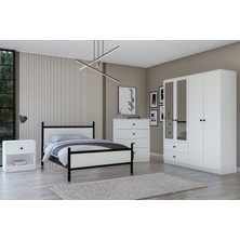 Metalia Gm 9011 Novado Aynalı Düğme Kulplu Genç Odası Takımı