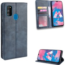 Seniee Samsung Galaxy M30 Cüzdan Deri Flip Telefon Kılıfı (Yurt Dışından)