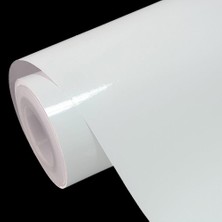 PARLAK BEYAZ FOLYO - DOLAP KAPLAMA FOLYOSU 50 CM X 3 METRE