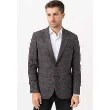 White Stone Whitestone Treviso C3006 Yarım Astar Likralı Regular Fit 6 Drop Ceket Desenli