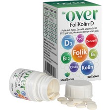 Over 3 Li Folikolin-D Multivitamin Folikasit,kolin,zencefil,vit D,B6,B12,İYOT Çinko Içeren Gıda Takviyesi