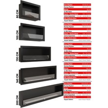 Korflame Ankastre 80 cm Bioetanol Şömine
