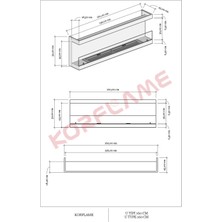 Korflame U Tipi 160 cm Bioetanol Şömine