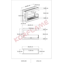 Korflame Epi  80 cm Bioetanol Şömine