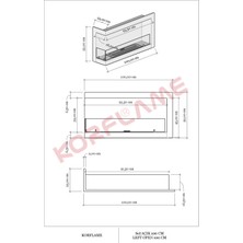 Korflame Sol Açık 100 cm Bioetanol Şömine