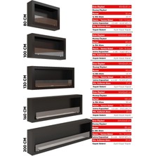 Korflame Asma 200 cm Bioetanol Şömine