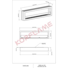 Korflame Asma 200 cm Bioetanol Şömine