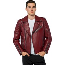 Basics & More Erkek Motorcu Deri Ceket - 6735