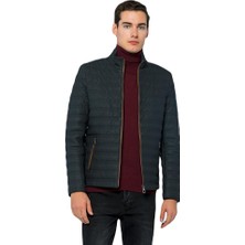 Basic & More Erkek Dik Yaka  Deri Ceket - UZ01