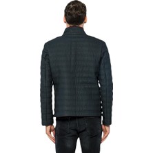 Basic & More Erkek Dik Yaka  Deri Ceket - UZ01