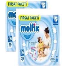 Molfix 6 Numara Extra Large 15+ kg 39 Adet x 2li 78 Ad