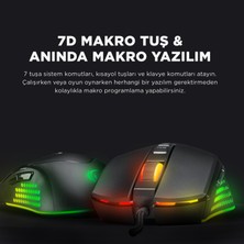 Rampage Smx-r43 X-Grind Usb Siyah 6400 Dpi RGB Ledli Makrolu Mouse Rgb Aydınlatmalı Gaming Oyuncu Mouse