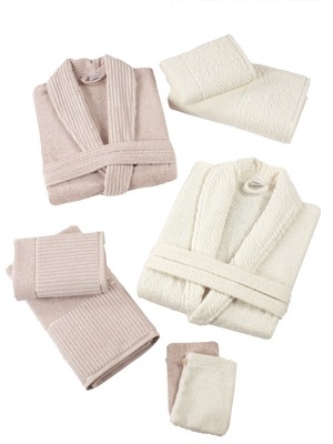 Nurpak Sevgi Aile Bornoz Seti 8 Parça