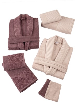 Nurpak Sevgi Aile Bornoz Seti 8 Parça