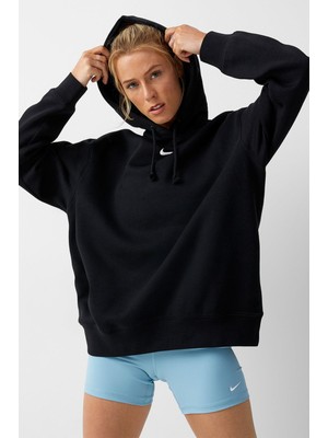 Nike Sportswear Collection Essantial Bol Kesim Siyah Kadın Sweatshrit