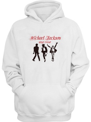 The Wert Unisex Michael Jackson 1958-2009 Beyaz  Normal Kalıp Sweatshirt