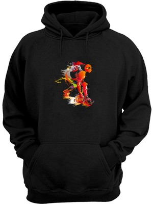 The Wert Unisex Basketbol Spor Top Sürme Siyah  Normal Kalıp Sweatshirt