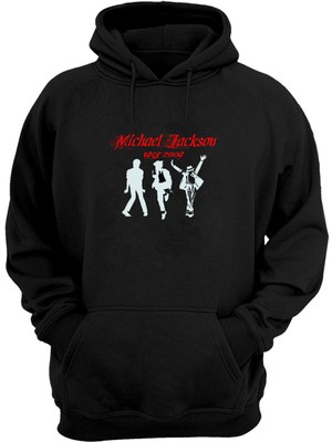 The Wert Unisex Michael Jackson 1958-2009 Siyah  Normal Kalıp Sweatshirt