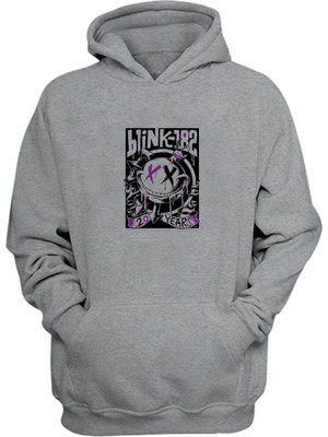 The Wert Unisex Poway BLINK-182PUNK Rock Posteri Gri  Normal Kalıp Sweatshirt