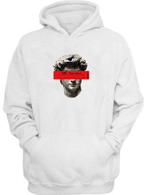 The Wert Unisex Heykel Beyaz Normal Kalıp Sweatshirt