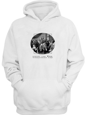 The Wert Unisex He Shall Return Beyaz Normal Kalıp Sweatshirt
