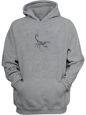 The Wert Unisex Akrep Gri Normal Kalıp Sweatshirt
