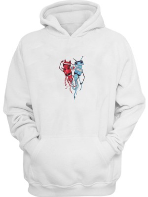 The Wert Unisex Art Neckline Telefon Beyaz  Normal Kalıp Sweatshirt