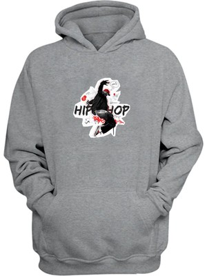 The Wert Unisex Hip Hop Dansı Hip Hop Müzik Gri  Normal Kalıp Sweatshirt